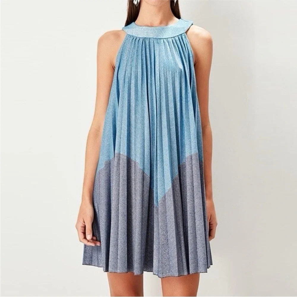 Free People Blue Sparkly Mini Dress